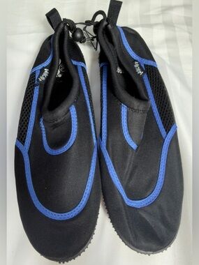 Wavlink Black & Blue Men’s Water Shoes - Lightweight Quick-Dry Swim Footwear